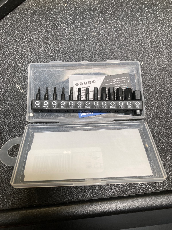 Photo 1 of toolant 26 Pcs Hex Head Allen Wrench Drill Bit Set,1/4Hex Shank Quick Change Bit Holder,Metric and SAE Durable Allen Key Drill Bits with Srong Magnetic,1” Long with Storage Box