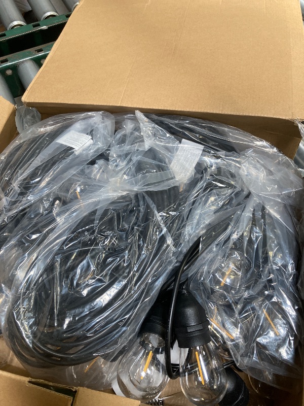 Photo 1 of Svater Outdoor String Lights 150FT, E26 Socket, 48pcs S14 Shatterpoof Bulbs, 1 Watt Dimmable 2700K Warm White, IP65 Waterproof Commercial Grade Patio Lights?3 Pack X 50FT?