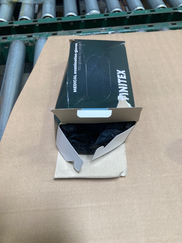Photo 1 of FINITEX - Black Nitrile Disposable Gloves, 5mil, Powder-free, Medical Exam Latex-Free 100 PCS For Cleaning Food Glove (Large)