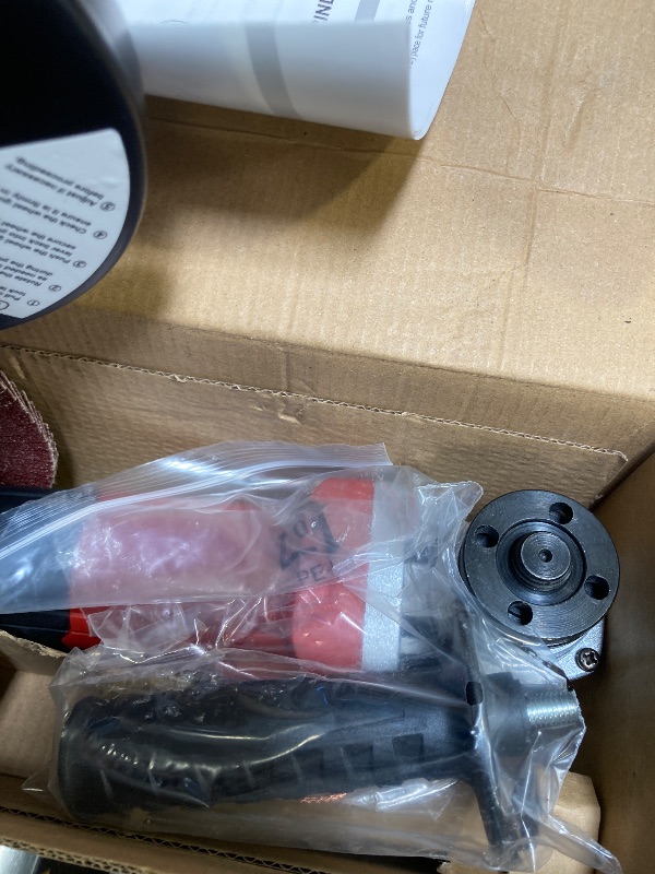 Photo 1 of AVID POWER Angle Grinder, 7.5-Amp 4-1/2 inch Electric Grinder Power Tools with Grinding and Cutting Wheels, Flap Disc and Auxiliary Handle for Cutting, Grinding, Polishing and Rust Removal - Red