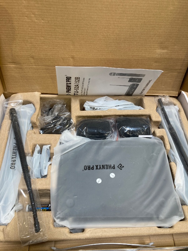 Photo 1 of Phenyx Pro Wireless Microphone System, Metal Wireless Mic Set, Handheld Cordless Dynamic Microphones for Singing, Karaoke, Church, 2x30 UHF Tunable Frequencies,200 ft Range (PTU-52-2H)