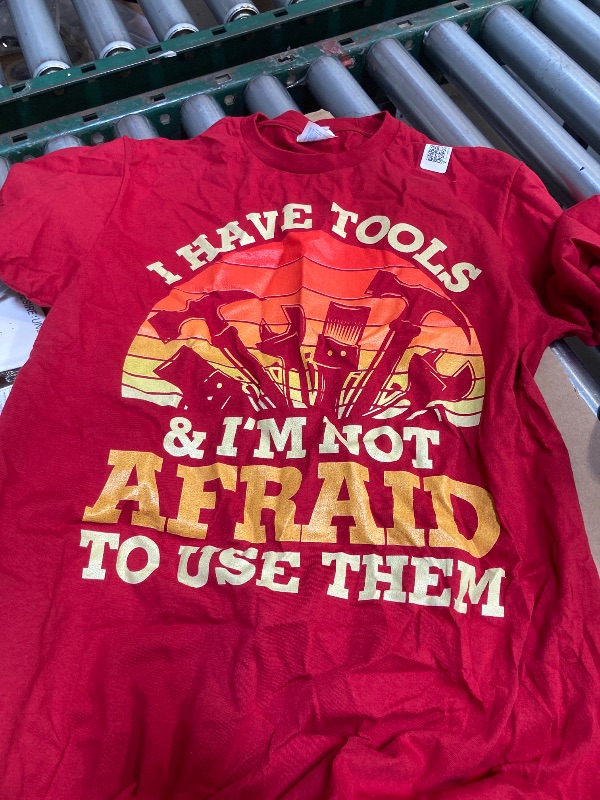Photo 1 of Father's Day I Have Tools for Handy Men T-Shirt- RED-SMALL