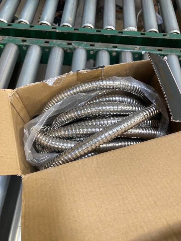 Photo 1 of Garden Hose, Stainless Steel Metal Water Hose with 10 Function Nozzle, Lightweight Hose, No Kink, Leak-proof, Puncture Resistant for Yard, Outdoor, RV(25 ft)