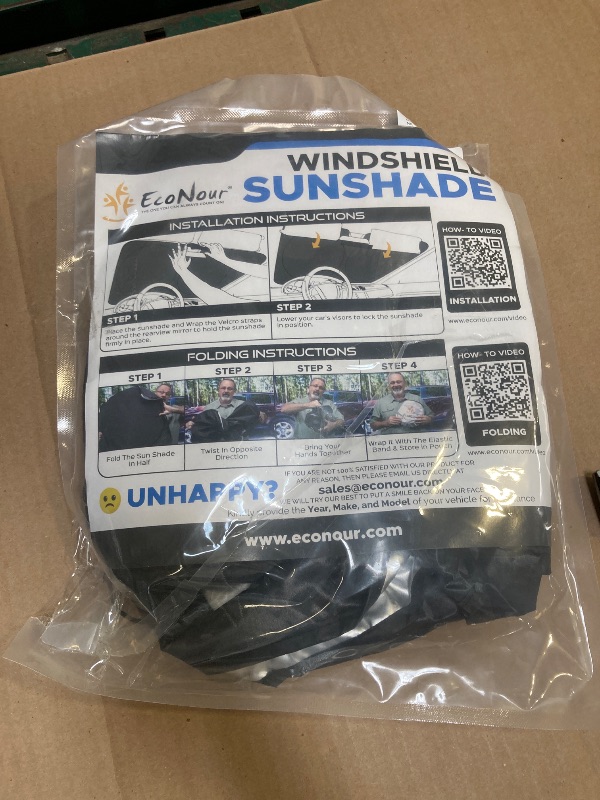 Photo 1 of EcoNour Car Windshield Sun Shade | 2025 Upgraded Innovative No-Light-Pass Technology for Maximum Coverage | Foldable Sun Shade Keeps Your Vehicle Cool | Must-Have Car Accessories | Small (59" x 29")