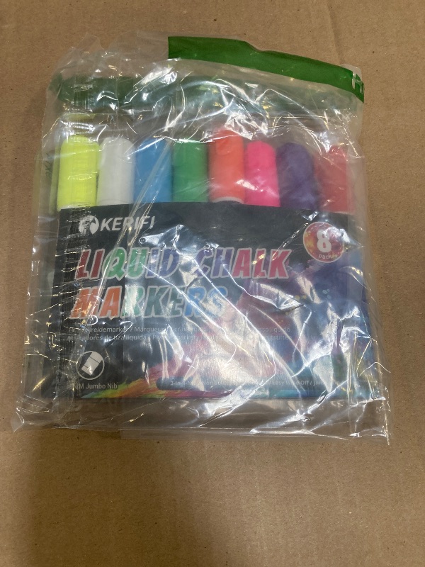 Photo 1 of Window Chalk Markers for Cars Washable: 8 Colors Jumbo Liquid Chalk Marker with 10mm Thick Tips, Big Chalkboard Markers, Car Window Paint Markers Pen for Glass, Auto, Bistro, Mirror, Poster, Business