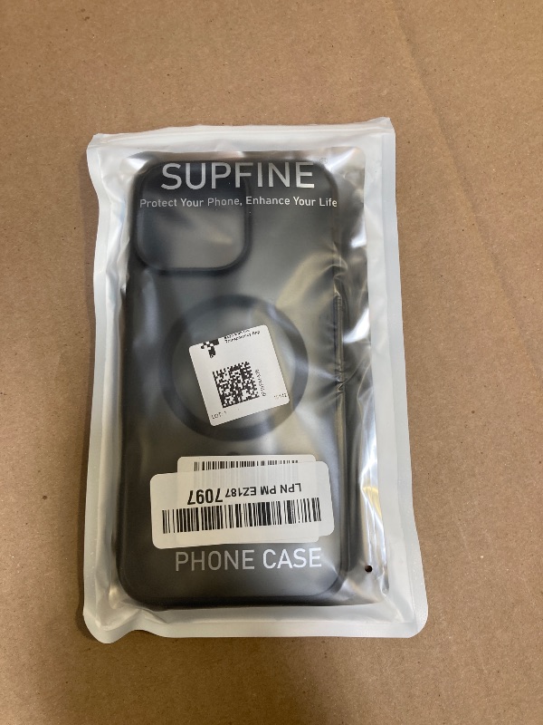 Photo 1 of SUPFINE Magnetic for iPhone 16 Pro Max Case (Compatible with MagSafe) (Military Grade Drop Protection) Translucent Matte Shockproof Phone Cover, Black
