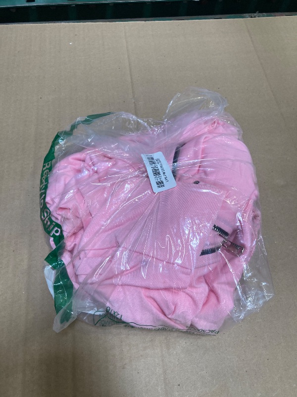 Photo 1 of HBQ Women's 2 Piece Outfit Sweatsuit Half Zip Sweatshirt And Joggers Sweatpants Tracksuit Lounge Set-L-Pink