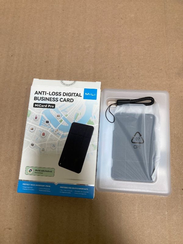 Photo 1 of Wallet Finder for Android, Google Certified Wallet Tracker Card, Wireless Rechargeable Tracking Tag, Bluetooth Item Locator for Google Find My Device (Find Hub) App, Charger NOT Included (1 PC)