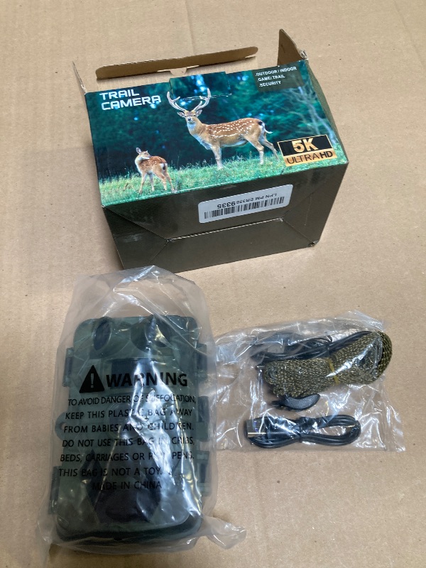 Photo 1 of Laoziniu Trail Camera, 5K 60MP Game Camera with No Glow Night Vision, 150°Wide-Angle, 0.05s Trigger Speed Motion Activated IP66 Waterproof for Wildlife Scouting, Home Security, Green