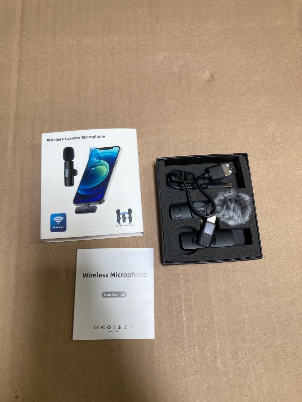 Photo 1 of Professional Wireless Lavalier Microphone for iPhone iPad, Cordless Omnidirectional Clip Mini Mic, Plug-Play Microphone for Interview Video Podcast Vlog YouTube