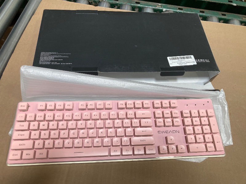 Photo 1 of SEUNKWANG EWEADN V3 Wireless Keyboard and Mouse with Single Backlit, Metal Panel, Bluetooth/2.4G Rechargeable Computer Keyboard and Mouse Combo Silent Lighted Full Size Cute Keyboards-Pink