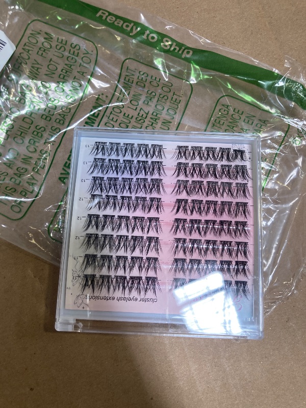 Photo 1 of Fyonas Wispy Lash Clusters Natural Eyelash Clusters C Curl Cluster Eyelash Extensions 11-13mm Manga Individual Lashes 80Pcs Lightweight Lashes Clusters DIY at Home (Bonny)