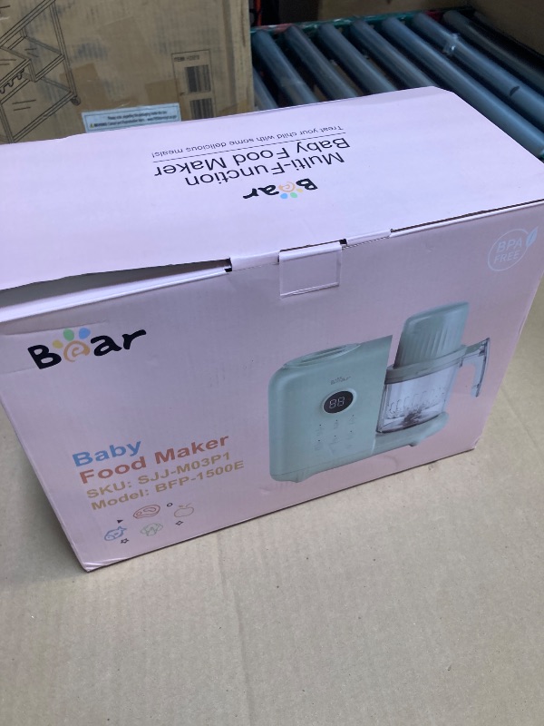 Photo 1 of Bear 2025 Baby Food Maker with Two Layer Steam Baskets, Multifunction Baby Food Processor Steamer Puree Blender, Baby Food Mill with Bottle Warming Sterili-zing Auto Cleaning Function, BPA-Free