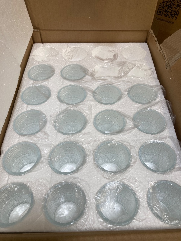 Photo 1 of 48pcs Votive Candle Holders for Home Decor, Clear Glass DIY Wax Filling Tealight Candle Holders, Tea Light Candle Holders for Wedding Home Table Decoration?Clear,48?
