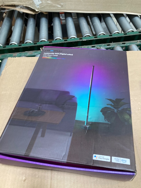 Photo 1 of Lanmonlily 2-Pack Corner Floor Lamp with Alexa, Smart Modern Floor Lamp with Music Sync 16 Million Colors & 68+ Scene with APP and Remote Control, for Bedroom Living Room