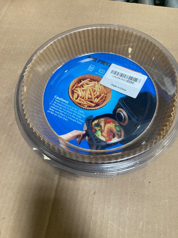 Photo 1 of 200PCS Air Fryer Paper Liners, Disposable Non-Stick Air Fryer Parchment Paper Fit 4-8QT Air fryer Basket Oil Resistant, Waterproof Baking Paper Roasting Microwave (Round,8 Inch)