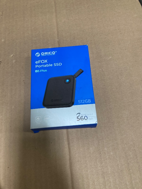 Photo 1 of ORICO Portable SSD 512 GB with 2 in 1 USB C Cable, External Solid State Drives, Up to 460MB/s, Status Indicator, Reliable Storage for USB-C Smartphone, Tablet, PC - B5PLUS