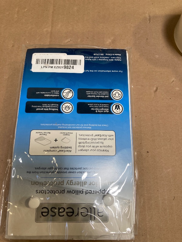 Photo 1 of Set of 2 Standard/Queen AllerEase Pillow Protectors - Moisture Wicking, Advanced Allergy Protection - Premium Polyester, Zippered Protectors