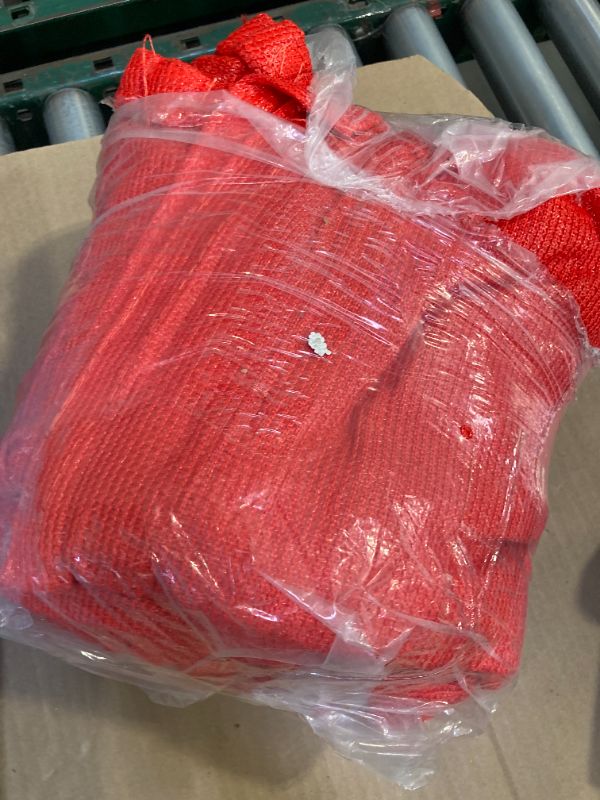 Photo 1 of Royal Shade 8' x 12' Red Rectangle Sun Shade Sail RS-SLR, UPF50+ 95% UV Blockage, 200GSM Commercial Standard Heavy Duty, Water & Air Permeable Canopy Mesh Fabric for Patio (We Make Custom Sizes)