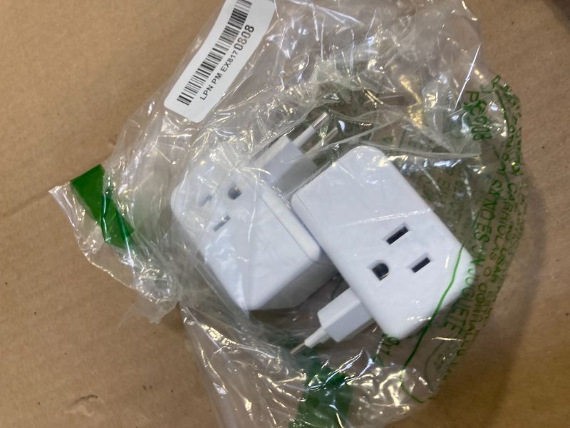 Photo 1 of 2 Pack European Travel Plug Adapter, One Beat International Power Adapter with 3 Outlets 3 USB Ports(1 USB C), Type C Plug Adaptor for US to Europe Italy Spain France Germany Iceland Travel Essentials