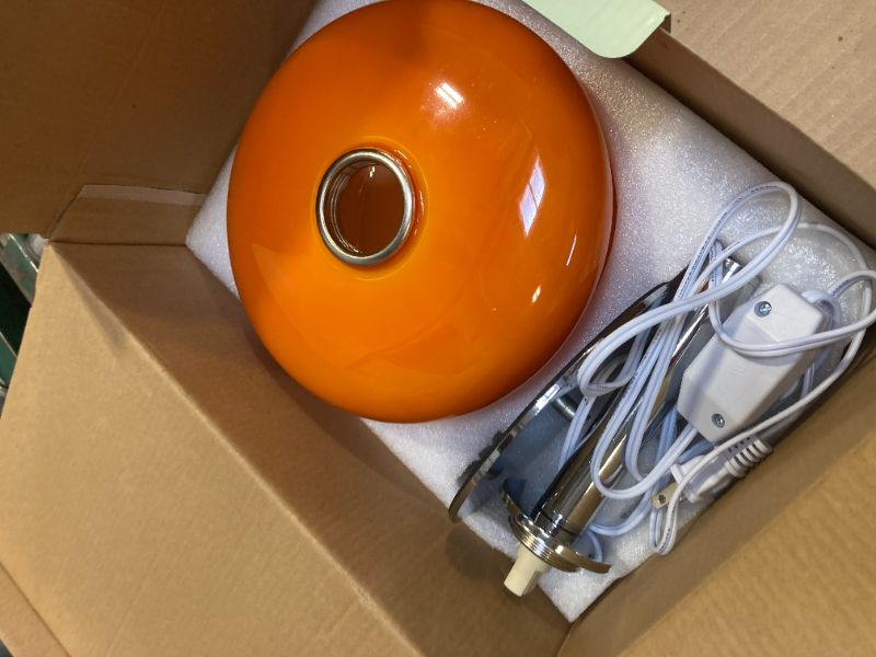 Photo 1 of Glivpny Mushroom Lamp for Bedroom,Mid Century Modern Lamp for Nightstand, Dimmable Retro Egg Tart Bedside Small Lamps,Unique Home Mushroom Decor Aesthetic Cute Table Lamps for Living Room (Orange)