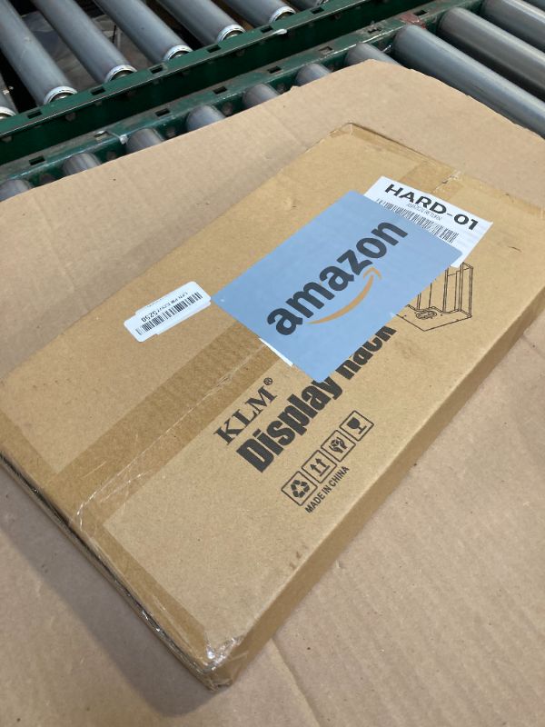 Photo 1 of KLM Liquor Bottle Display Shelf, Coffee Syrup Rack Organizer, 3 Step Countertop Wine Rack, Mini Bar, Retro Bar Shelf Stand for Whiskey, Spirits