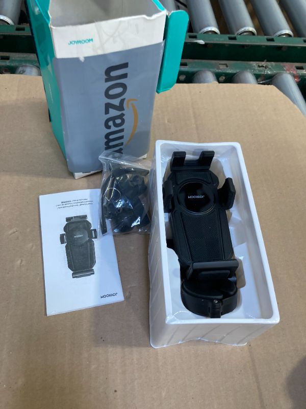 Photo 1 of JOYROOM Aluminum Alloy Motorcycle Phone Holder, Metal Motorcycle Phone Mount with Vibration Dampener, for Bike Bicycle Scooter ATV/UTV, Compatible with iPhone, Samsung, All Cell Phones