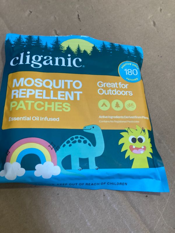 Photo 1 of Cliganic Mosquito Repellent Stickers (180 Pack) - Positive Vibes Patches for Kids, Natural DEET-Free, Essential Oil Infused