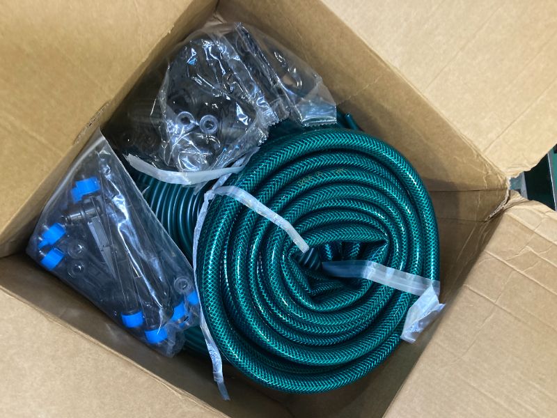 Photo 1 of Bluepro 230FT Drip Irrigation System, Quick-Connect Automatic Garden Watering Misting System for Greenhouse, Yard, Lawn with 1/2 inch Hose, 1/4 inch Distribution Tubing, Drip Emitters, Connectors