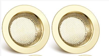 Photo 1 of Retisee 2Pcs Kitchen Sink Strainer Stainless Steel Kitchen Sink Drain Strainer Mesh Sink Drain Basket Cover for Hair Food Catcher, Large Wide Rim 4.5" Diameter(Gold)