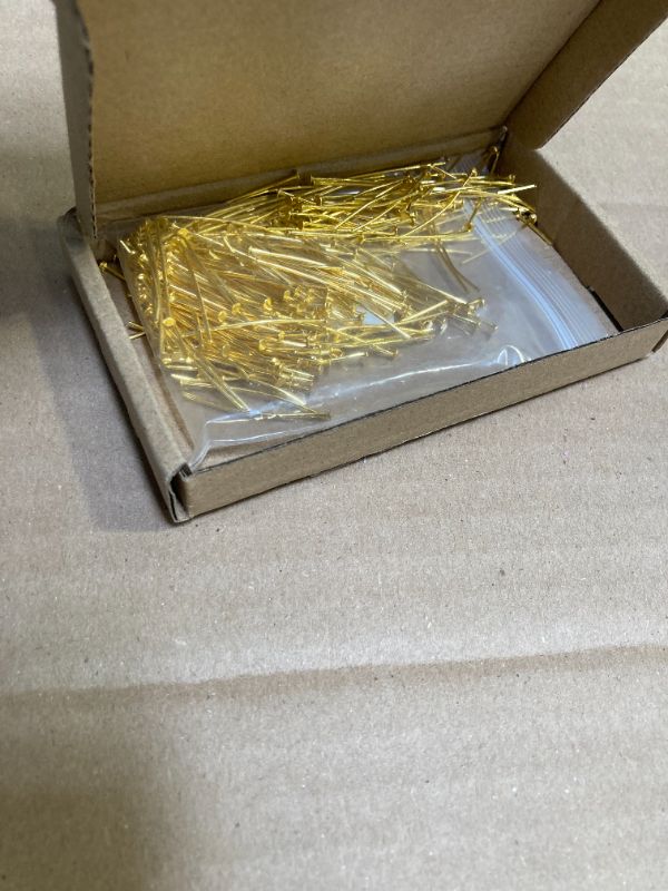 Photo 1 of ZYAMY 300pcs Chandelier Connector Clip Pins, 3 x 30mm L Chandelier Replacement Prism Copper Pins for Fastening Suncatcher Crystals Parts, Gold