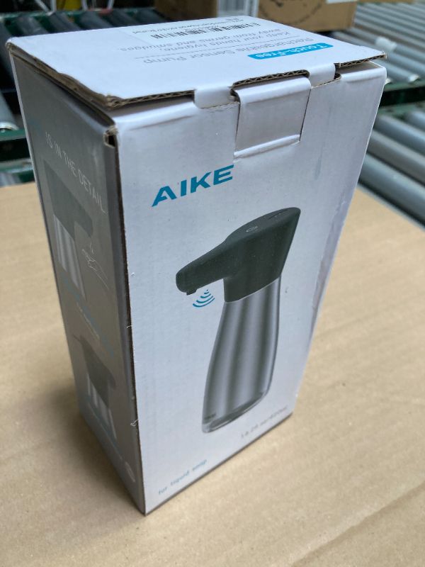 Photo 1 of AIKE Magnetic Charging Waterproof Automatic Soap Dispenser for Liquid Soap Spot Resist Stainless Finish 14fl.oz. Model AK1337