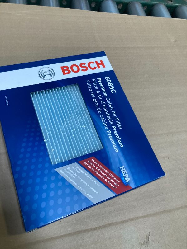 Photo 1 of BOSCH 6085C HEPA Cabin Air Filter - Compatible with Select Hyundai Accent, Elantra, Elantra GT; Kia Forte, Rio