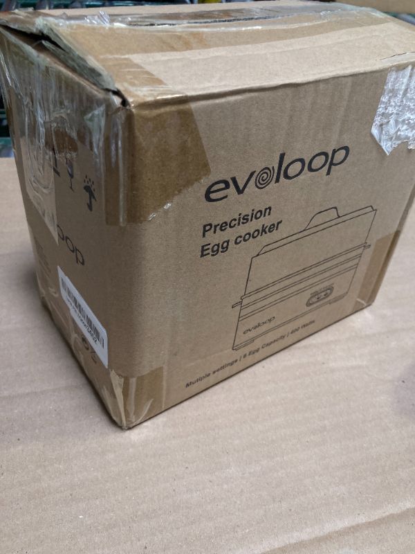 Photo 1 of Evoloop Rapid Egg Cooker Electric 6 Eggs Capacity, Soft, Medium, Hard Boiled, Poacher, Omelet Maker Egg Poacher With Auto Shut-Off, BPA Free