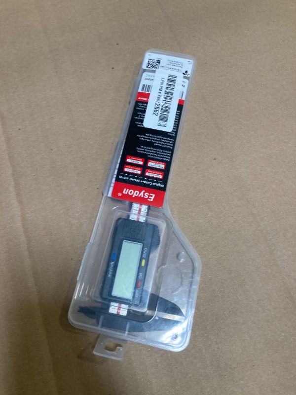 Photo 1 of Digital Caliper, Esydon Upgraded Calipers 6 inch, Measuring Tool, Electronic Ruler, with Large LCD Screen, Auto-Off Feature, Inch and Millimeter Conversion, Plastic Case, Perfect for Household, DIY