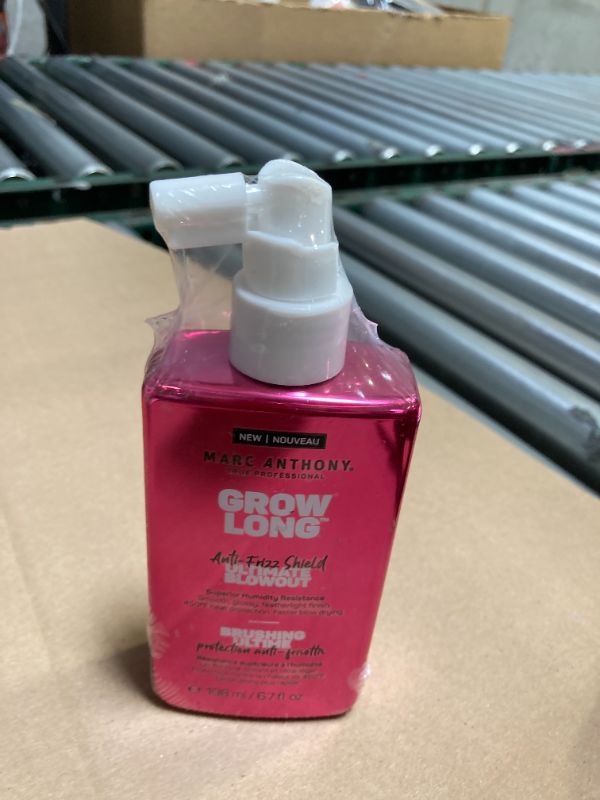 Photo 1 of Marc Anthony Anti-Frizz Shield Ultimate Blowout Spray, Grow Long - Smooth, Shiny Hair in High Humidity - Heat Protectant - 6.7 oz