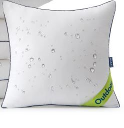 Photo 1 of MIULEE 18x18 Outdoor Pillows, Pack of 2 Pillow Inserts Decorative Stuffer for Sofa Couch Patio and Garden