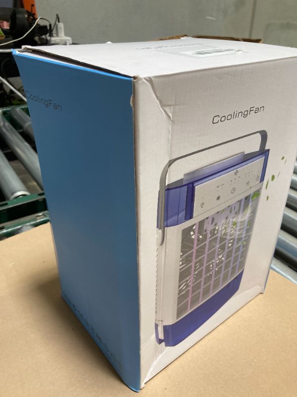 Photo 1 of Portable Air Conditioners, 1000ml Portable Air Conditioner, 1600ml Portable AC Unit with 2/4/8 Hour Timer, Powerful 3 Speed 7 Color LED Evaporative Air Cooler (Grey 1)