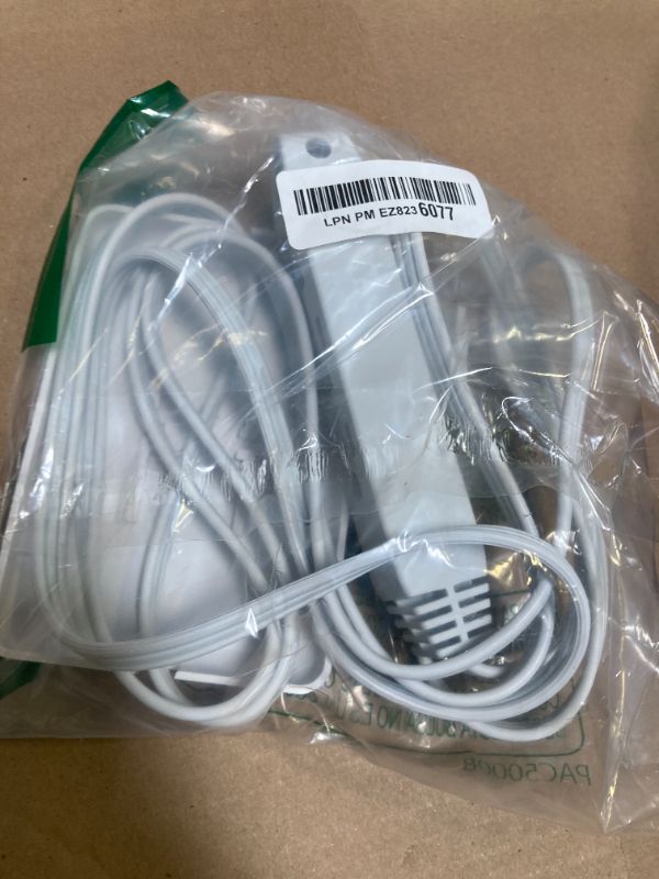Photo 1 of CABOCASA 8FT Ultra Flat Plug Extension Cord Power Strip with 3 Outlets, Patented Detachable Ultra-Thin Outlet Cover Concealer & Ultra-Flat Plug, Max. 13A 125V 1625W ETL Listed, White Color