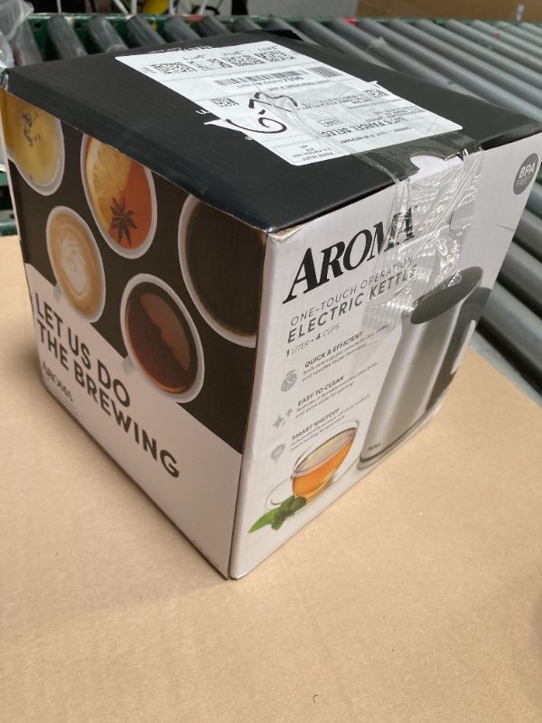 Photo 1 of Aroma Housewares 1.0L / 4-cup Stainless Steel Electric Kettle (AWK-267SB)