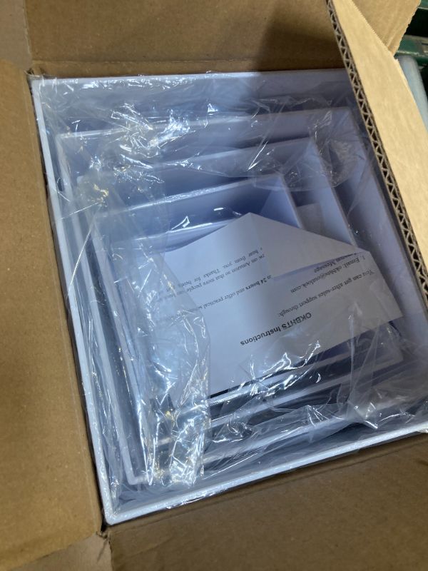 Photo 1 of OKBHTS 6 Pcs White Acrylic Boxes for Display as Buffet Risers and Stands, Food Risers for Party, Table, including 8", 7", 6", 5", 4", 3" (Small, 6Pcs, White)