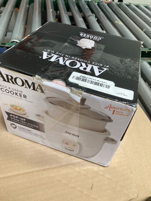 Photo 1 of AROMA® CoreCoat Rice Cooker with Pop-Up Food Steaming Basket (4 Cups Cooked, 2 Cups Uncooked)