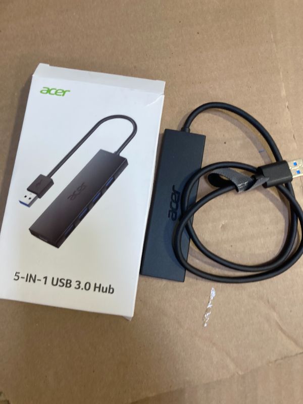 Photo 1 of Acer USB Hub 4 Ports, Multiple USB 3.0 Hub, USBA Splitter for Laptop with Type C Power Port, Extender for A Port Laptop, PC, Desktop and More (2ft)