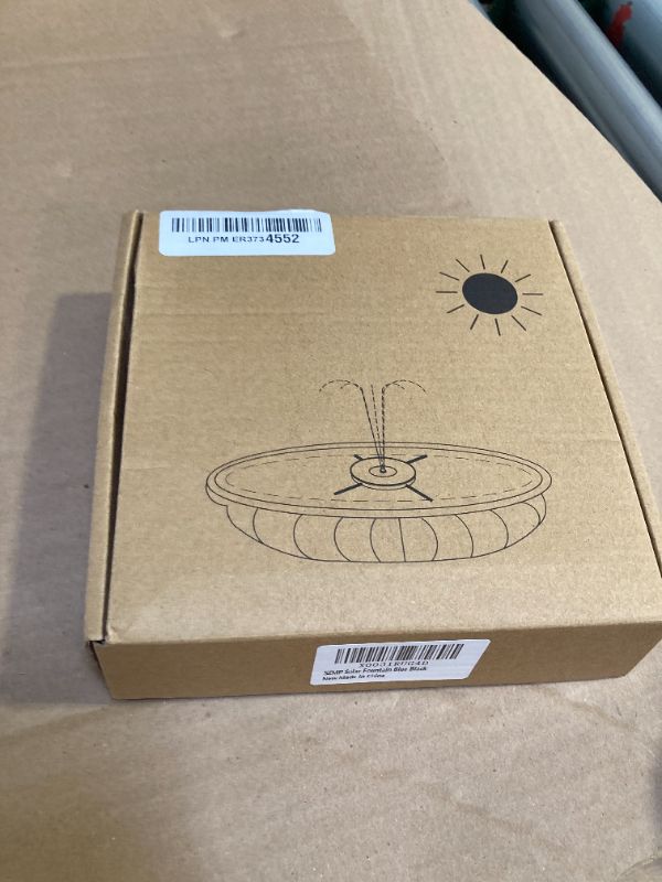 Photo 1 of SZMP Solar Fountain Upgrade, 3.5W Solar Powered Bird Bath Fountains with Flower, Outdoor Water Feature Solar Pump with 7-in-1 Nozzles, 4 Fixed Pipes for Humingbirds, Garden, Pool, Pond, and Fish Tank