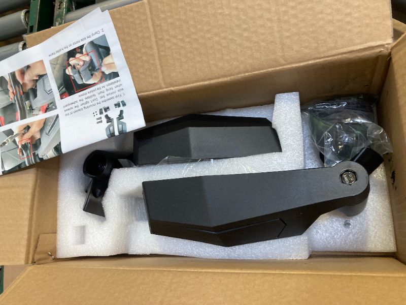 Photo 1 of KEMIMOTO Billet Aluminum UTV Side View Mirrors, Fits1.75"-2" Roll Bar with Windshield, Compatible with Polaris RZR Turbo XP1000 Can Am Talon Kawasaki, Durable Break Away Replaceable Side Mirrors