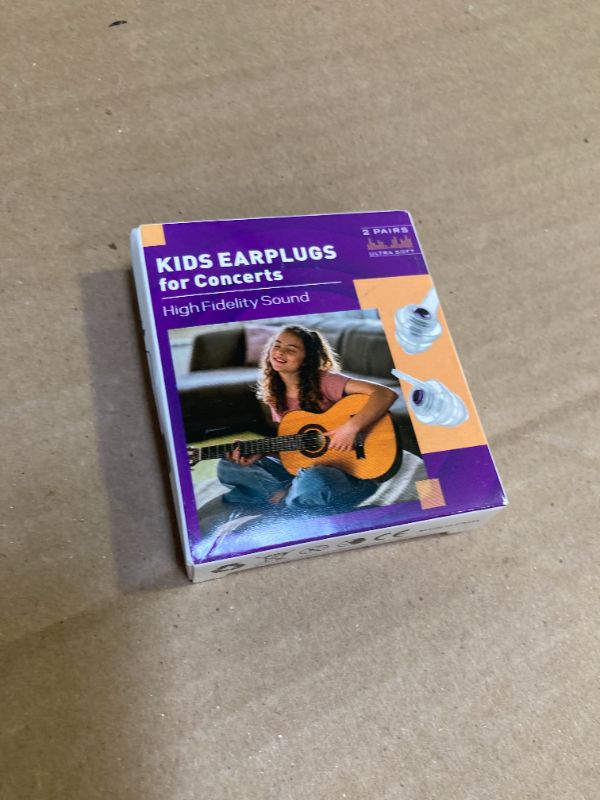 Photo 1 of Kids Earplugs (6-12 yrs) - 2 Pairs High Fidelity Concert Ear Plugs for Children, Adults with Small Ear Canals,23dB Kids Noise Reduction Earplugs for Concerts Rehearsal Festival Tinnitus Relief(Purple)