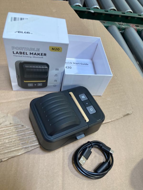 Photo 1 of Label Maker Machine with Tape, N20 Bluetooth Label Maker, 2Inch Portable Thermal Label Printer for Small Business, Barcode, Address, Logo, Clothing, Home, Office, School, Sticker Printer for Phone