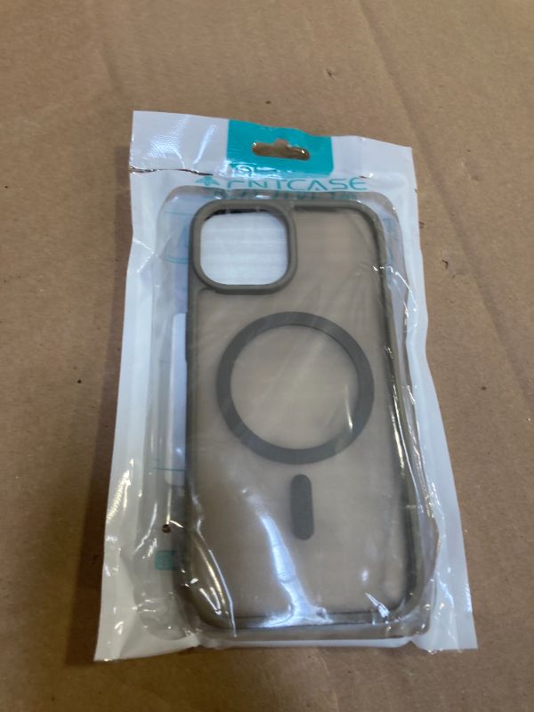 Photo 1 of FNTCASE for iPhone 15 Case: for iPhone 14 & iPhone 13 Case | Magnetic Frosted Translucent Slim Shockproof Cell Phone Cover | Military Grade Protection Drop Proof Tough Protective Cases - Titanium