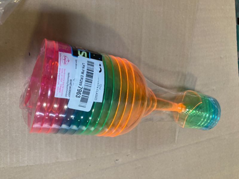 Photo 1 of Party Dimensions Neon 12 Count Plastic Margarita Cup, 12-Ounce