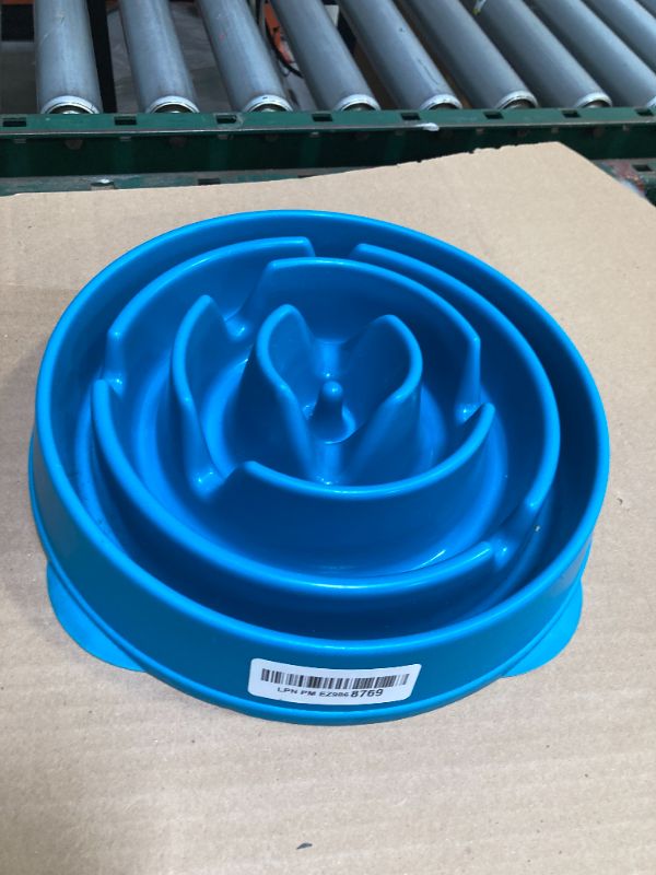 Photo 1 of Outward Hound Fun Feeder Slo Bowl, Large Slow Feeder Dog Bowl, 4 Cups, Turquoise